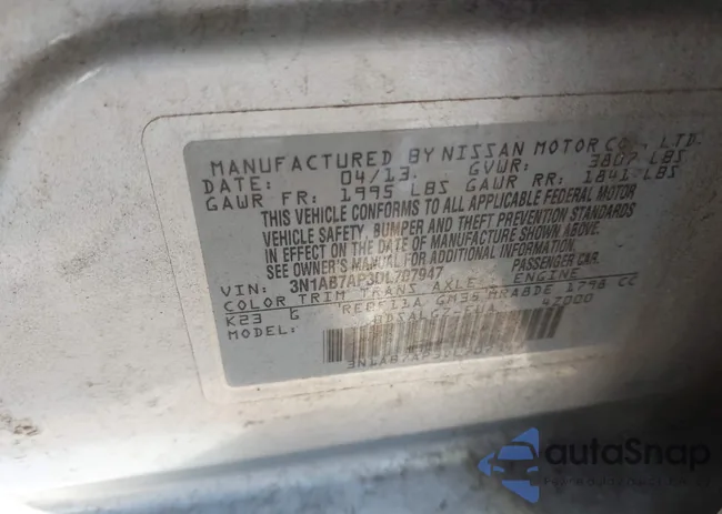 3N1AB7AP3DL707947: 44217948