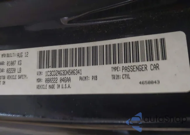 1C3CDZAG3DN506341: 44217955