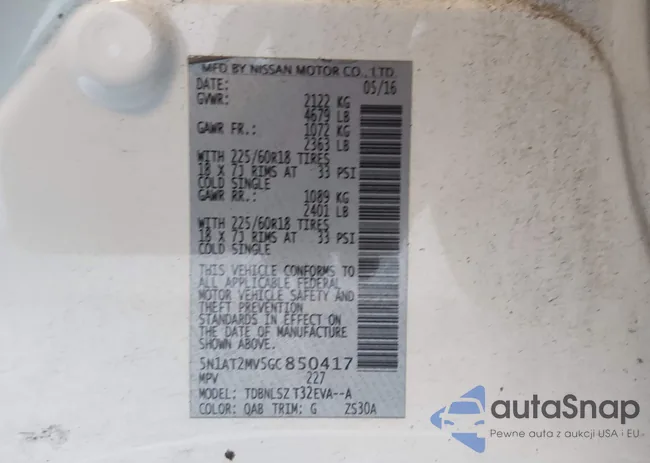 5N1AT2MV5GC850417: 44217044