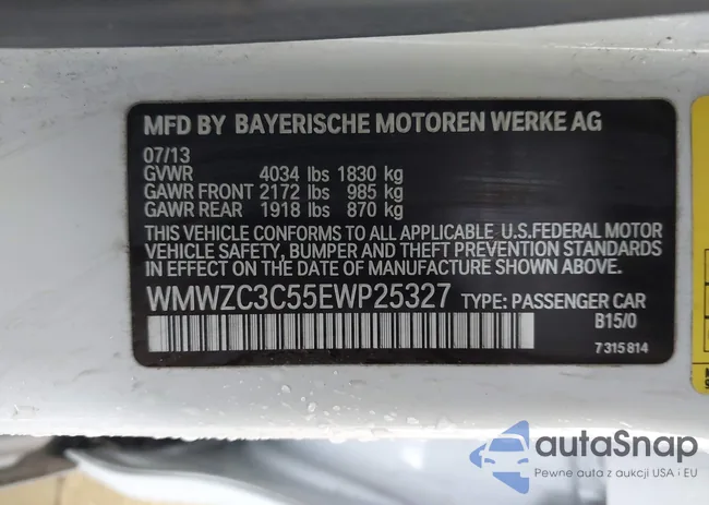 WMWZC3C55EWP25327: 44217345