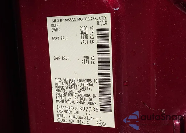 1N4AA6APXJC397335: 44218401