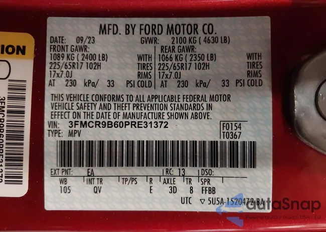 3FMCR9B60PRE31372: 44218444