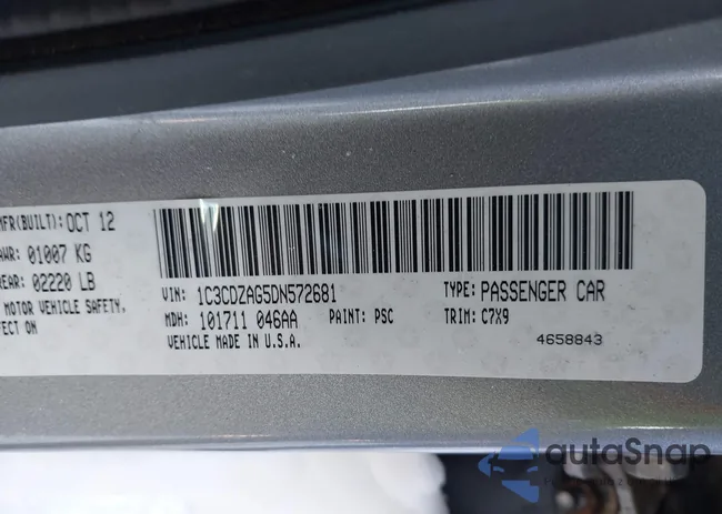 1C3CDZAG5DN572681: 44218618