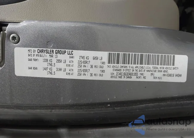 2C4RC1BG3DR691955: 44218634