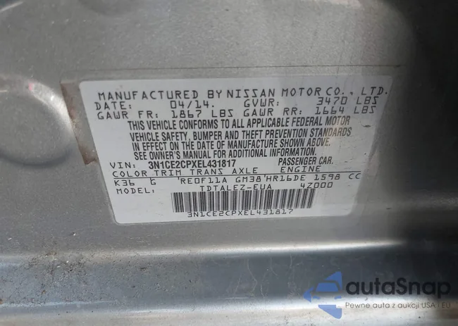 3N1CE2CP7EL357045: 44218684