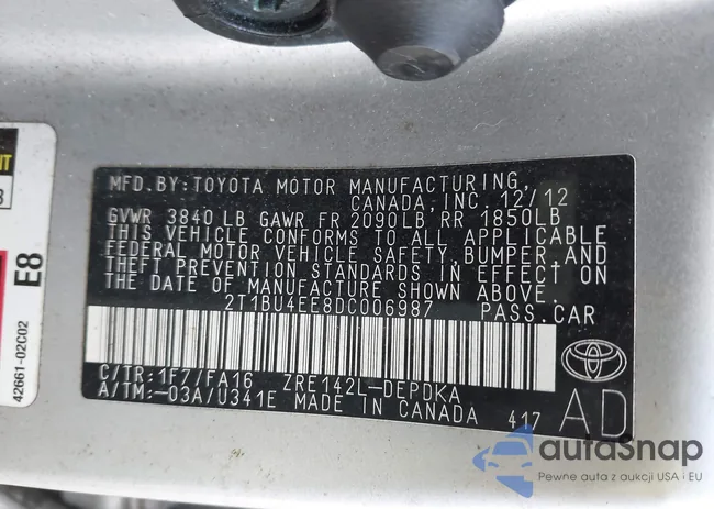 2T1BU4EE8DC006987: 44218760