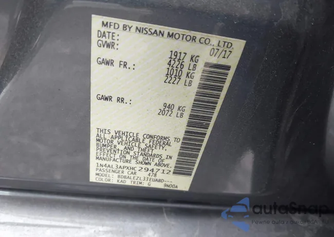 1N4AL3APXHC294712: 44218864