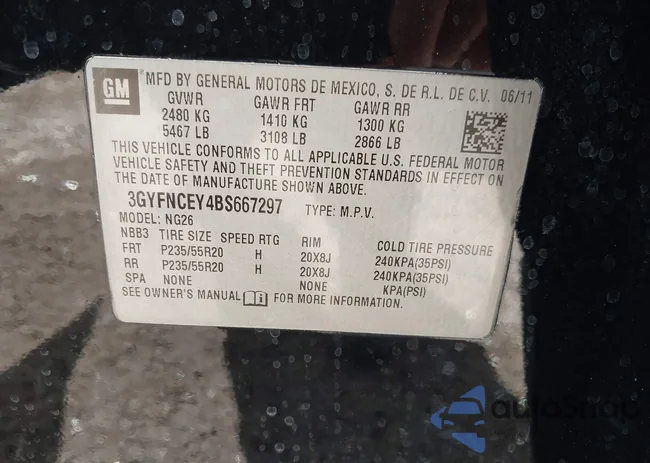 3GYFNCEY4BS667297: 44218939