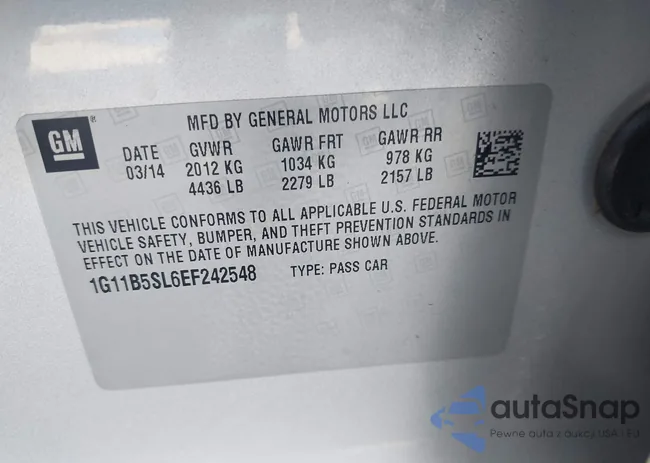 1G11B5SL6EF242548: 44218069