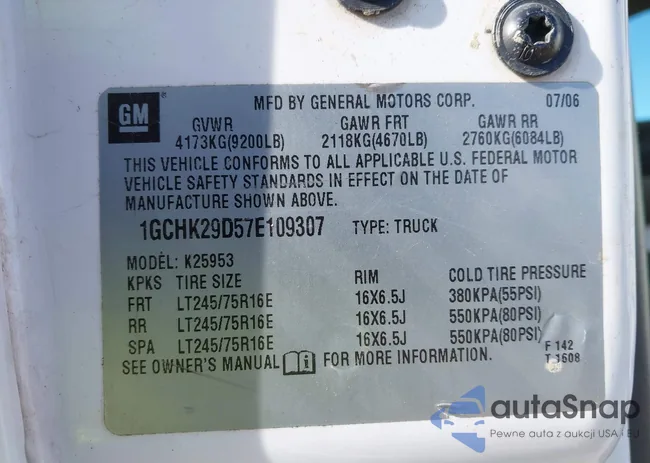 1GCHK29D57E109307: 44218147