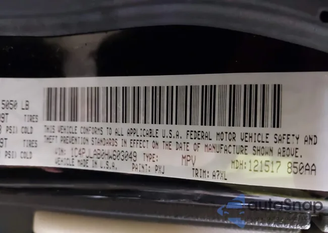 1C4PJLAB0HW603049: 44218296