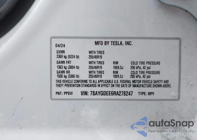 7SAYGDEE6RA278247: 44218300