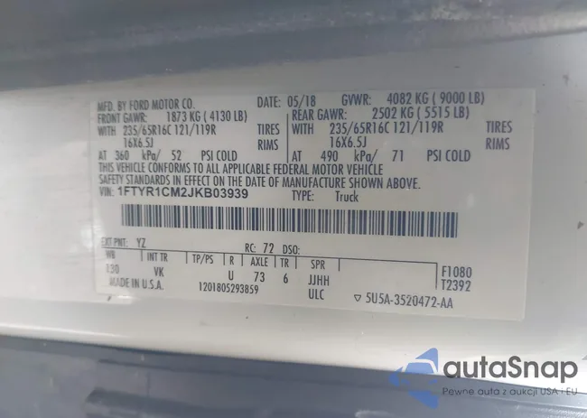 1FTYR1CM2JKB03939: 44219454