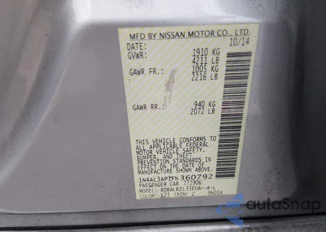 1N4AL3AP1FN360792: 44219514