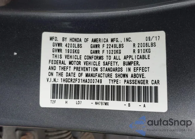 1HGCR2F31HA300749: 44219561