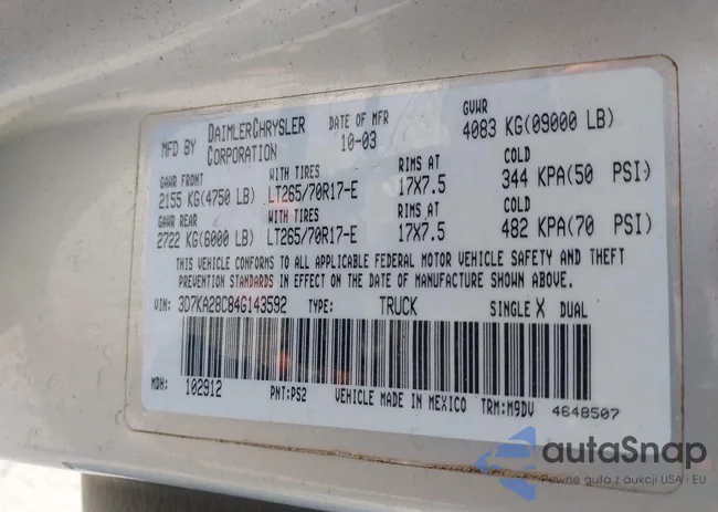 3D7KA28C84G143592: 44219639