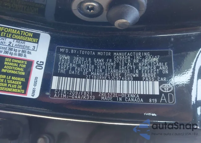 2T1BURHE1JC974689: 44219680