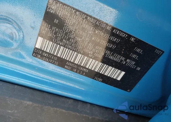 4T3RWRFV8MU045329: 44219681