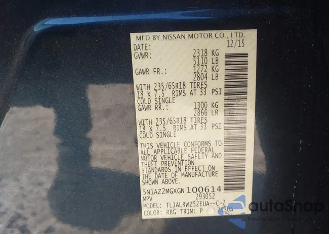 5N1AZ2MGXGN100614: 44219774