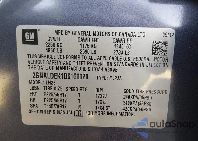 2GNALDEK1D6160020: 44219783