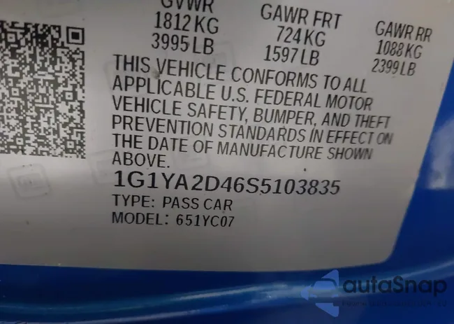 1G1YA2D46S5103835: 44219791