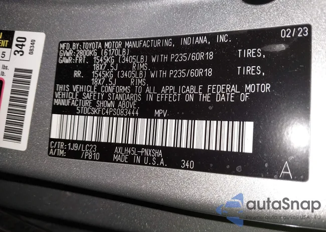 5TDCSKFC4PS083444: 44219798