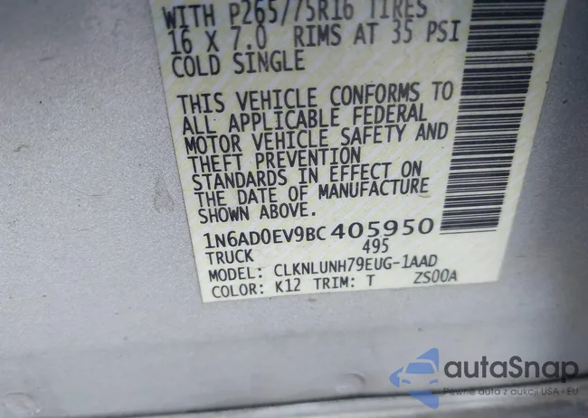 1N6AD0EV9BC405950: 44219821