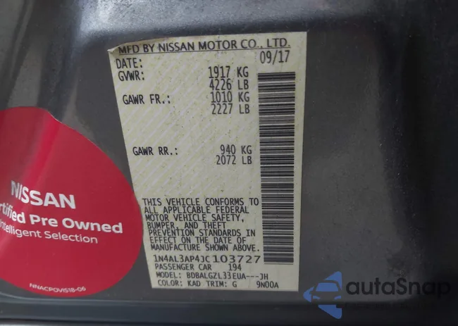 1N4AL3AP4JC103727: 44219905