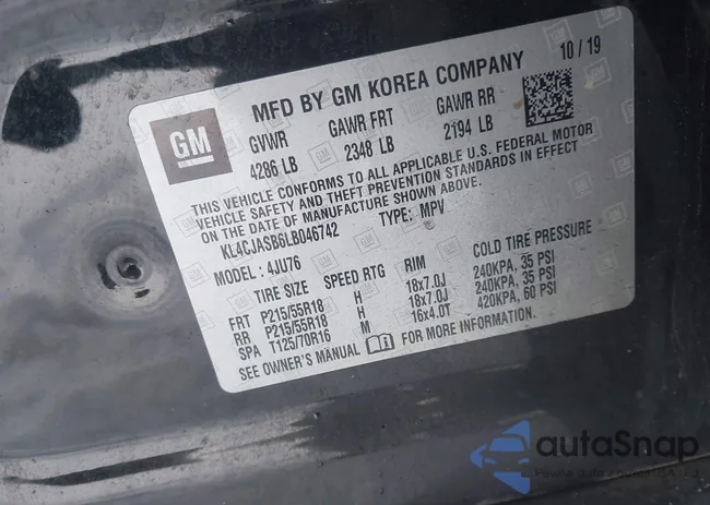 KL4CJASB6LB046742: 44218972