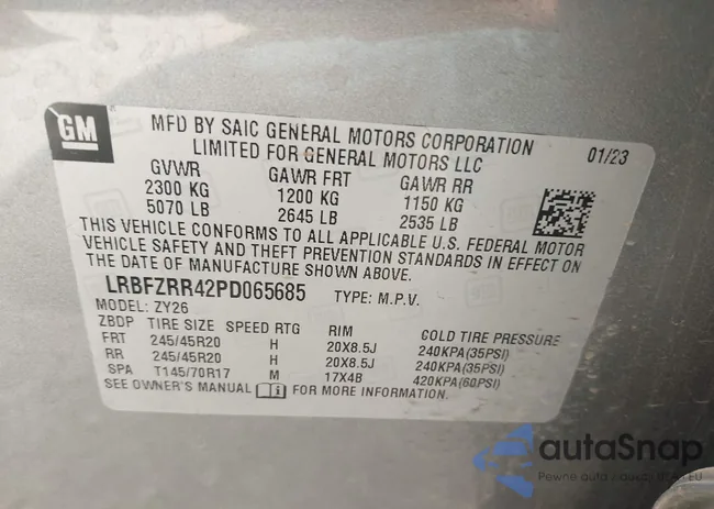 LRBFZRR42PD065685: 44218973