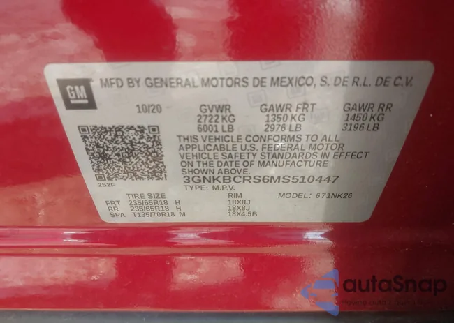 3GNKBCRS6MS510447: 44219074