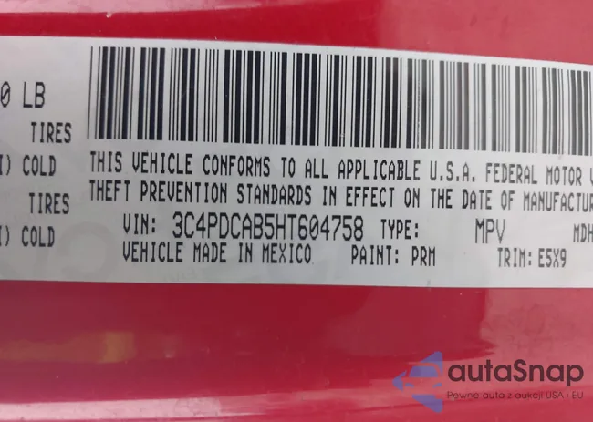 3C4PDCAB5HT604758: 44219090