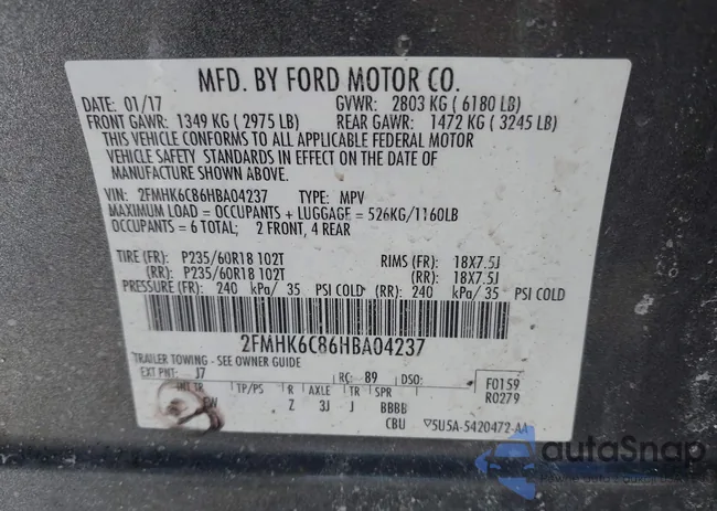 2FMHK6C86HBA04237: 44219154