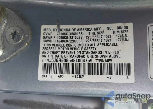 5J6RE38548L004759: 44219170