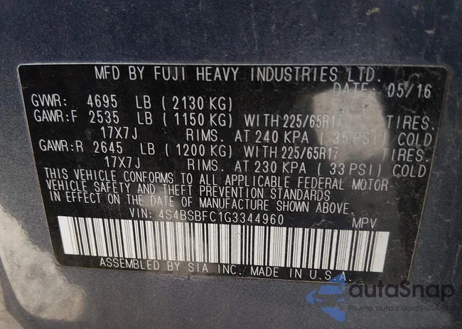 4S4BSBFC1G3344960: 44219334