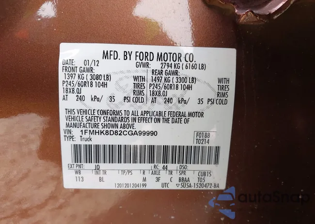 1FMHK8D82CGA99990: 44220378