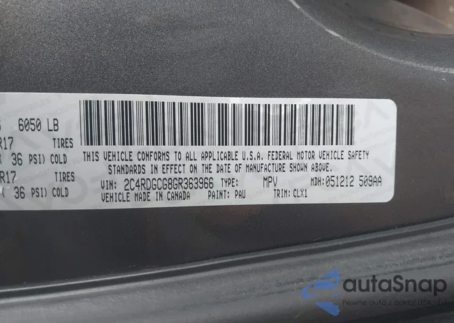 2C4RDGCG8GR363966: 44220430