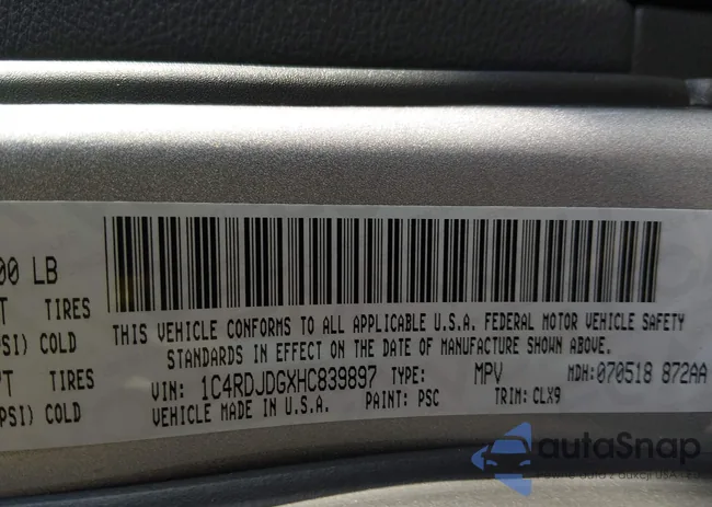 1C4RDJDGXHC839897: 44220557