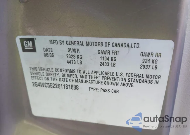 2G4WC552261131688: 44220562