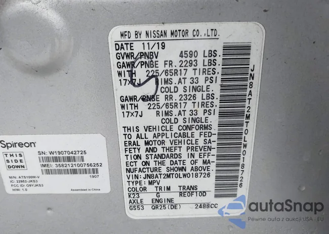 JN8AT2MT0LW018726: 44220567