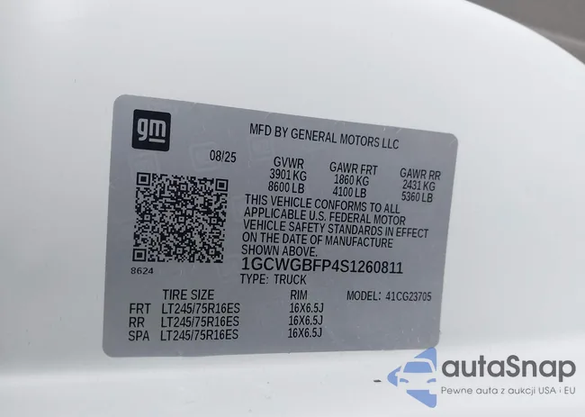 1GCWGBFP4S1260811: 44220662