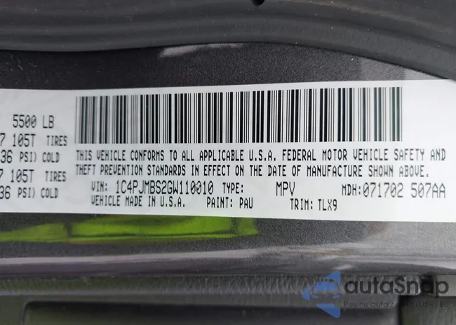 1C4PJMBS2GW110010: 44220664