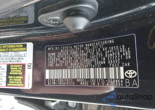 5YFBURHE5HP724737: 44220670