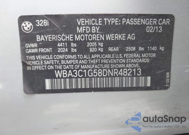 WBA3C1G58DNR48213: 44220708