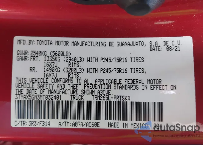 3TYAX5GN3MT032401: 44220738