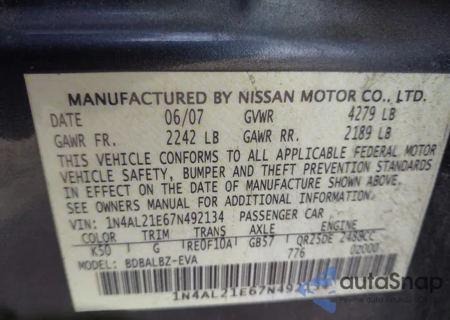 1N4AL21E67N492134: 44220742