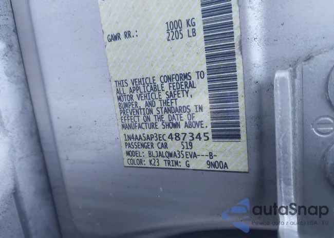 1N4AA5AP3EC487345: 44220762