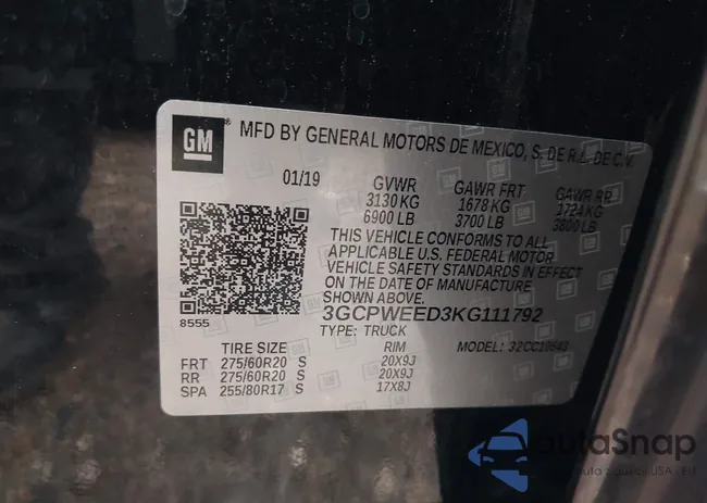 3GCPWEED3KG111792: 44220776