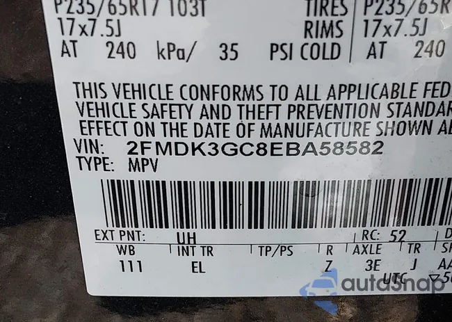 2FMDK3GC8EBA58582: 44220824