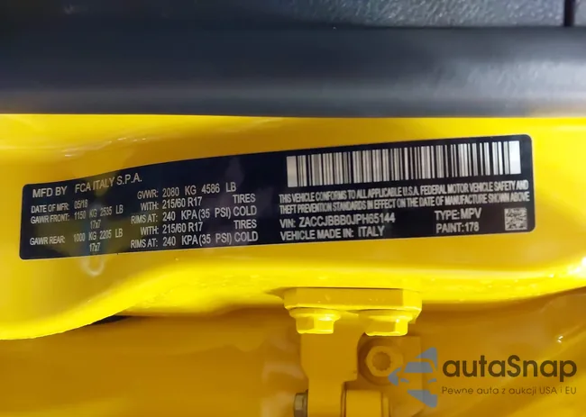 ZACCJBBB0JPH65144: 44220831